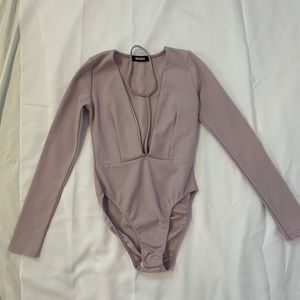 Light Plum Missguided Bodysuit